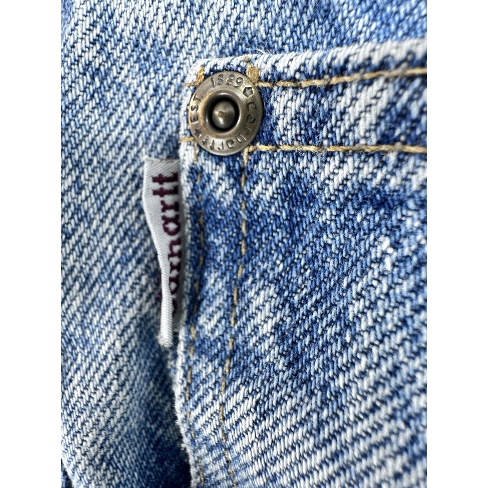 Vtg Carhartt Jeans Men's 33x36 Blue Denim Relaxed Straight Fit - Picture 4 of 12